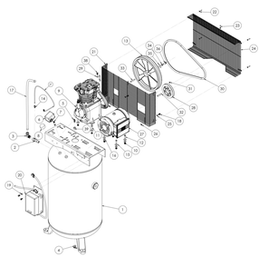 Part Location Diagram of ST122004AJ Campbell Hausfeld Starter W/Heater 460V